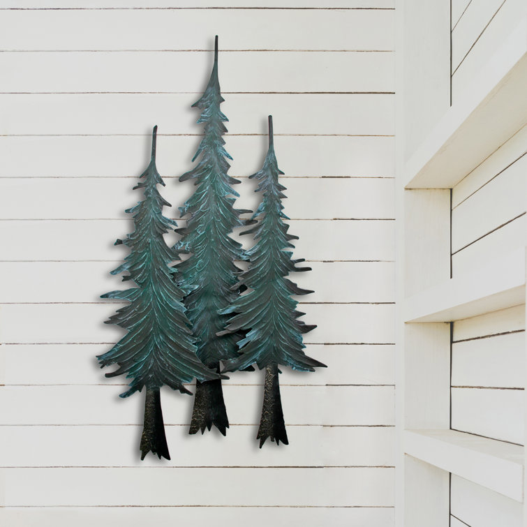 Millwood Pines Pine Trees 3 Metal Wall Décor & Reviews Wayfair